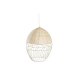 Taklampa DKD Home Decor Metall Vit Ljusbrun Rattan 50 W (30 x 30