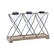 Vas DKD Home Decor Brun Svart Transparent Metall Glas Paulowniat