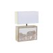 Bordslampa DKD Home Decor Vit Brun Mangotr 50 W 220 V 33 x 12 x