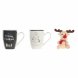Mugg DKD Home Decor Svart Vit Porslin Bone China (360 ml) (2 ant