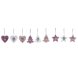 Juldekorationer DKD Home Decor Polyester (22 x 8 x 1 cm) (3 anta