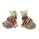 Julgranskula DKD Home Decor Polyester (16 x 18 x 21 cm) (2 antal