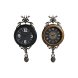 Vggklocka DKD Home Decor Svart Gyllene Glas Jrn Pendyl 27 x 7,