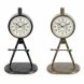 bordsklocka DKD Home Decor Svart Gyllene Loft (2 antal)