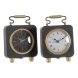 bordsklocka DKD Home Decor Svart Gyllene Silvrig (2 antal)
