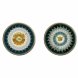 Vggklocka DKD Home Decor Glas Gyllene Turkos Jrn Modern (2 ant