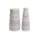 Set med stapelbara frvaringsldor DKD Home Decor djur Rund Vir