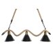 Taklampa DKD Home Decor Naturell Svart Metall Snre 50 W (85 x 1