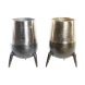 Vas DKD Home Decor 15,5 x 15,5 x 26 cm Silvrig Gyllene Aluminium