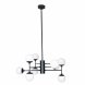 Taklampa DKD Home Decor Glas Svart (76.2 x 76.2 x 40.64 cm)