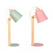 Bordslampa DKD Home Decor Grn Rosa Naturell Tr Metall 50 W 220
