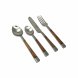 Bestick DKD Home Decor Naturell Silvrig Rostfritt stl Akaciatr