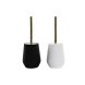 Toalettborste DKD Home Decor Vit Svart Rostfritt stl polystyren