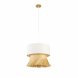Taklampa DKD Home Decor Polyester Bambu (40 x 40 x 39 cm)