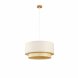 Taklampa DKD Home Decor Polyester Vit Ljusbrun Bambu 50 W (50 x