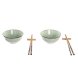 Sushiset DKD Home Decor 30 x 21 x 7 cm Grn Himmelsbl Stengods