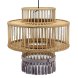 Taklampa DKD Home Decor Brun Beige 50 W Frans Urban 220 V 45 x 4