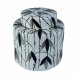 Keramikskl DKD Home Decor Porslin Svart Vit 17 x 17 x 16 cm Ori