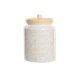 Burk DKD Home Decor 15 x 15 x 21 cm Vit Gul Dolomite Shabby Chic