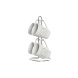Set med koppar och fat DKD Home Decor Vit Metall Stengods 300 ml