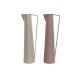 Vas DKD Home Decor 15 x 11 x 45 cm Beige Rosa Jrn (2 antal)