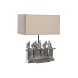 Bordslampa DKD Home Decor 36 x 21,5 x 43 cm Silvrig Beige Metall