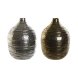 Vas DKD Home Decor 20 x 20 x 28,5 cm Silvrig Gyllene Aluminium M