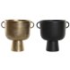 Vas DKD Home Decor 36 x 29 x 33 cm Svart Gyllene Aluminium Moder