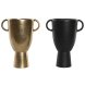 Vas DKD Home Decor 23 x 16 x 29 cm Svart Gyllene Aluminium Moder