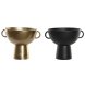 Vas DKD Home Decor 34 x 28 x 26 cm Svart Gyllene Aluminium Moder