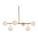 Taklampa DKD Home Decor 83 x 36 x 36 cm Glas Gyllene Metall Vit