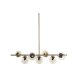 Taklampa DKD Home Decor Gyllene Metall Glas 96 x 30 x 130 cm