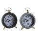 bordsklocka DKD Home Decor Svart Gr Gyllene Traditionell (2 ant