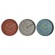 Vggklocka DKD Home Decor Vit Turkos Terrakota n PVC Urban 30 x
