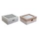Box fr klockor DKD Home Decor Bl Ljusrosa Glas 22,5 x 19,5 x 9