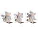 Julgranskula DKD Home Decor Vit Gr Fe 12 x 8 x 10 cm (3 antal)