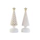 Julgranskula DKD Home Decor Vit Gyllene 9 x 9 x 25 cm (2 antal)