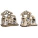 Julkrubba-set DKD Home Decor Bl Vit Brun Harts 20 x 7 x 17,5 cm