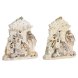 Julkrubba-set DKD Home Decor Bl Vit Rosa Harts 24 x 8 x 27,5 cm