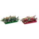 Ljus DKD Home Decor Rd Grn 5,5 x 5,5 x 6,5 cm (2 antal)