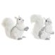 Julgranskula DKD Home Decor Vit Ekorre 22 x 11 x 22 cm (2 antal)
