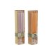 Set med levande ljus DKD Home Decor Gr Orange 2 x 2 x 20 cm 4 D