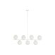 Taklampa DKD Home Decor 98 x 45 x 30 cm Glas Metall Vit 50 W