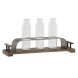Vas DKD Home Decor Brun Svart Metall Glas 45 x 11 x 22 cm (3 Del
