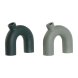 Vas Home ESPRIT Grn Aluminium 19 x 5 x 17 cm (2 antal)