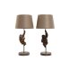 Bordslampa Home ESPRIT Brun Metall Harts 50 W 220 V 26 x 26 x 53