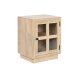 Nattduksbord Home ESPRIT Naturell Glas Mangotr 45 x 35 x 57 cm
