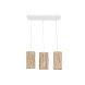 Taklampa Home ESPRIT Vit Naturell Eukalyptus tr 50 W 20 x 20 x