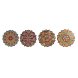 Bordsunderlgg Home ESPRIT Kork Dolomite 20 x 20 x 1 cm (4 antal