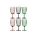 Glasset Home ESPRIT Svart Rd Grn Glas 285 ml (6 antal)